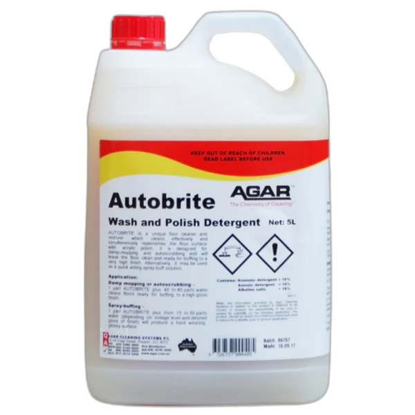 Agar Autobrite Wash and Polish Floor Detergent - Image 2