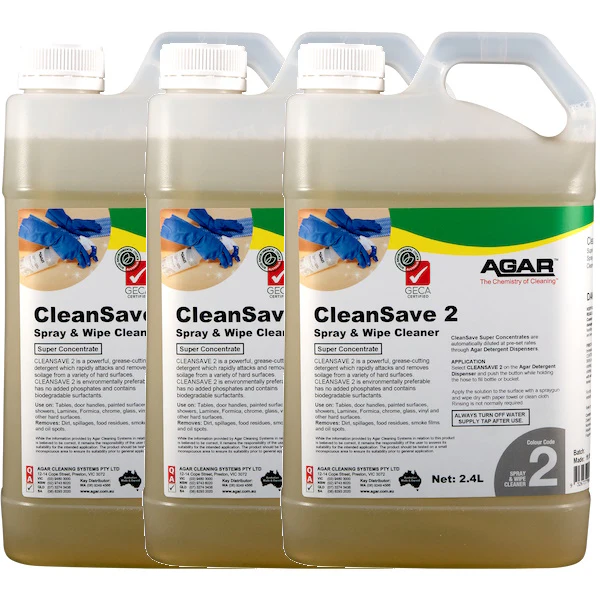 Agar CleanSave 2 Spray and Wipe Cleaner Concentrated 2.4Lt - Image 2