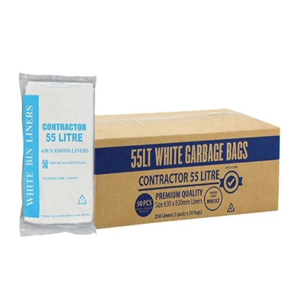 Contractor 55Lt White Bin Liner | 250 Bags - Image 3