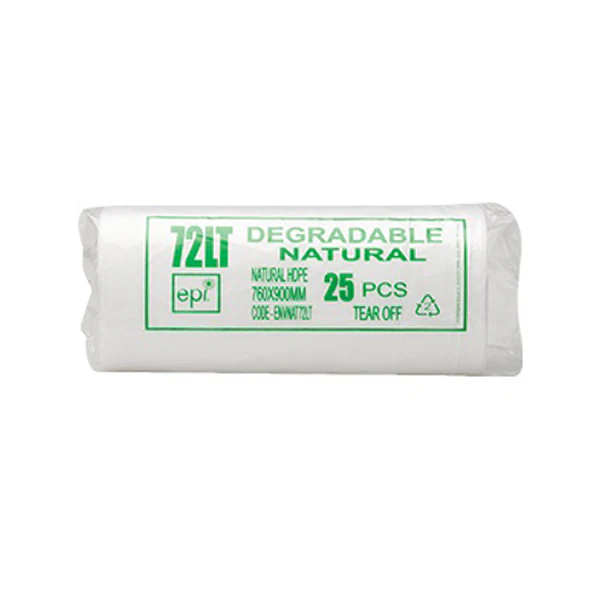 Contractor 72Lt EHD Enviro Natural Bin Liners Roll | 250 Bags - Image 2