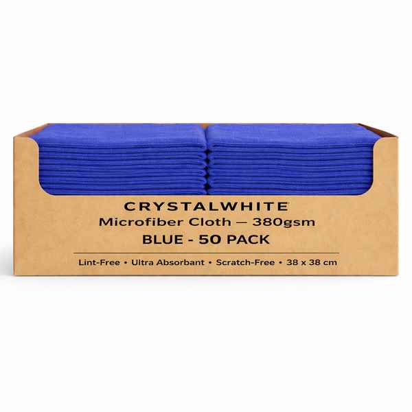 Crystalwhite Microfibre Cloth | Blue Red Green Yellow [50 Cloths] - Image 2