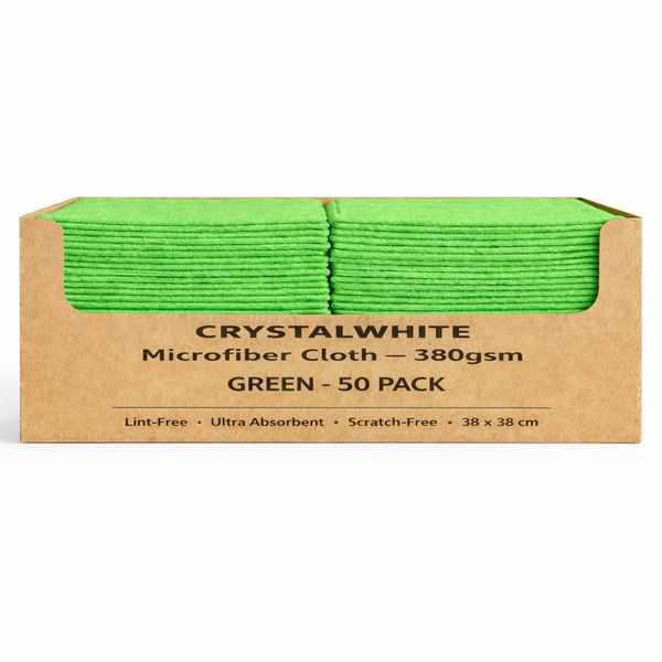 Crystalwhite Microfibre Cloth | Blue Red Green Yellow [50 Cloths] - Image 3