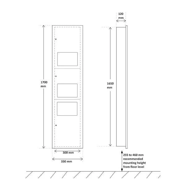 Dolphy 3-in-1 Washroom Recessed Panel - Image 3