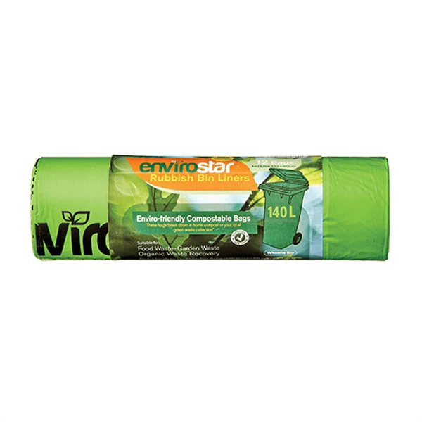 Envirostar 140Lt Compostable Bin Liner 23um | 144 Bags - Image 2