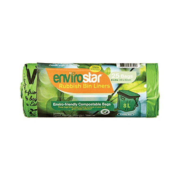 Envirostar 8Lt Compostable Bin Liner 18um | 1000 Bags - Image 2
