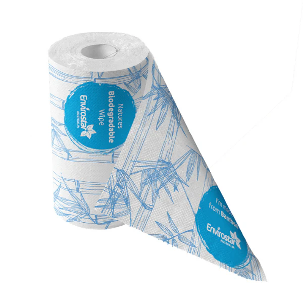 Envirostar Bamboo Wipes 85 Sheets/Roll Blue - Image 2