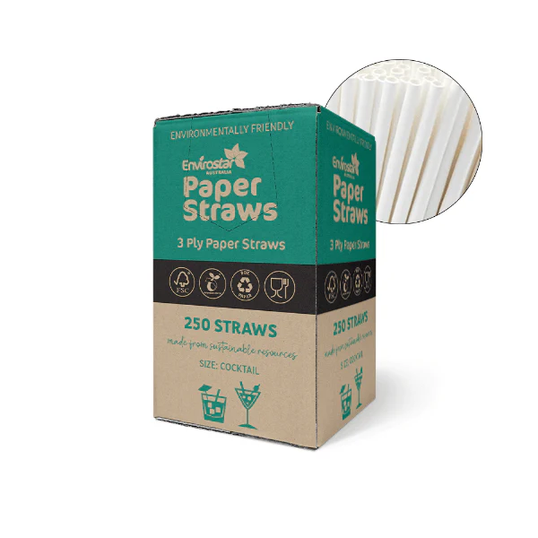 Envirostar Paper Straws Premium 3 Ply Black - Image 2