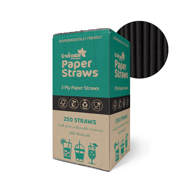 Envirostar Paper Straws Premium 3 Ply Black - Image 9