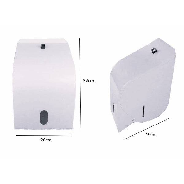 Gentility White Hand Towel Roll Dispenser Metal - Image 2