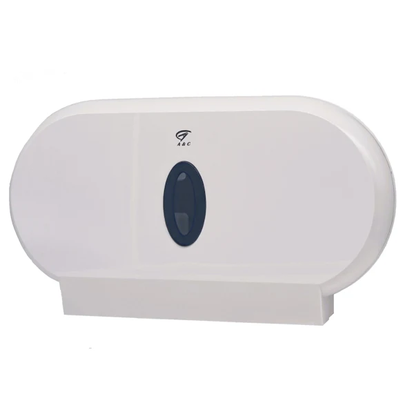 Jumbo Twin Toilet Roll Dispenser White or Black (ABS Plastic) - Image 2