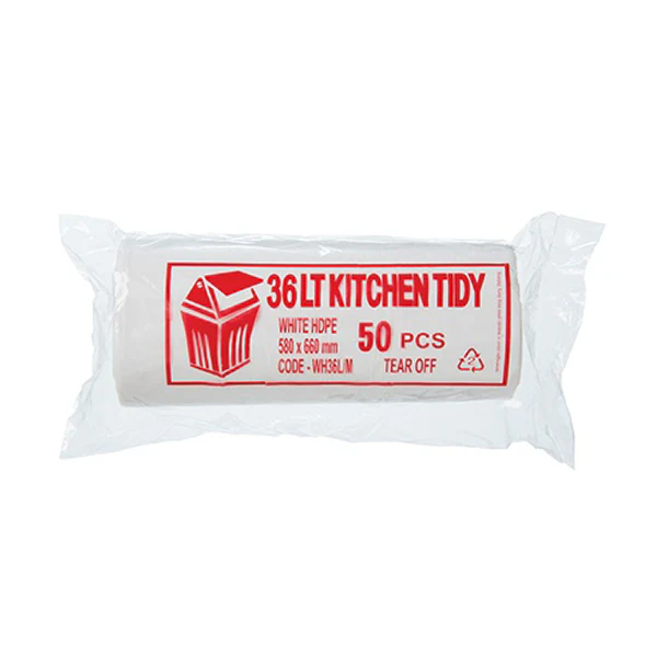 Kitchen Tidy 36Lt White Bin Liners | 1000 Bags - Image 2