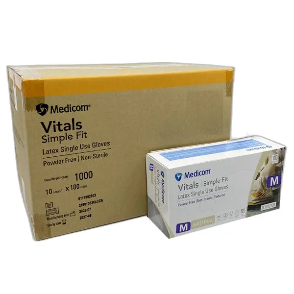 Medicom Vitals Latex Disposable Gloves | Clear and Powder Free - Image 4