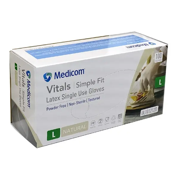 Medicom Vitals Latex Disposable Gloves | Clear and Powder Free - Image 5