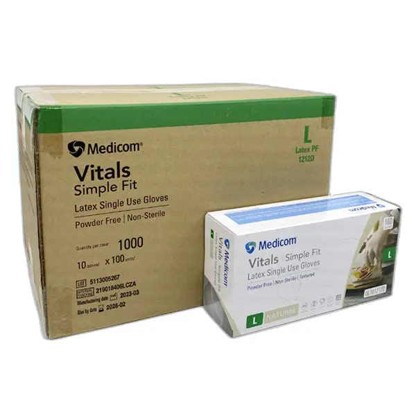 Medicom Vitals Latex Disposable Gloves | Clear and Powder Free - Image 6