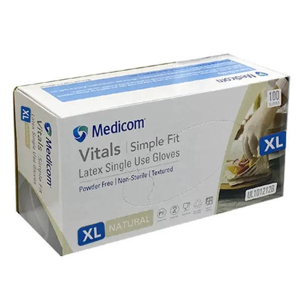 Medicom Vitals Latex Disposable Gloves | Clear and Powder Free - Image 7