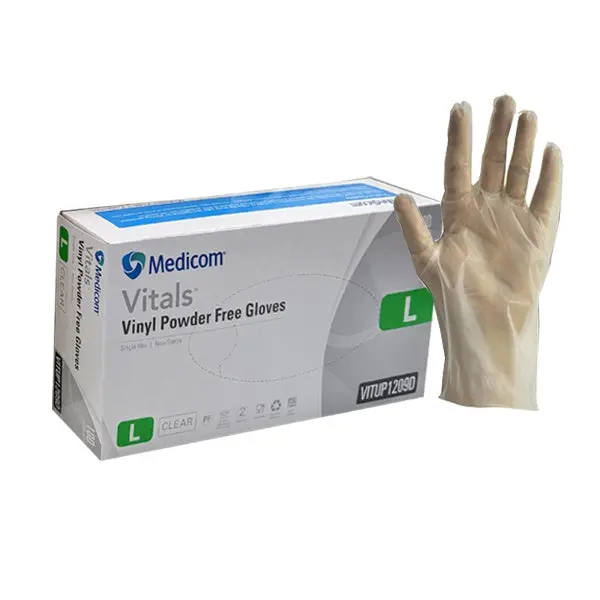 Medicom Vitals Vinyl Disposable Gloves | Clear and Powder Free - Image 5
