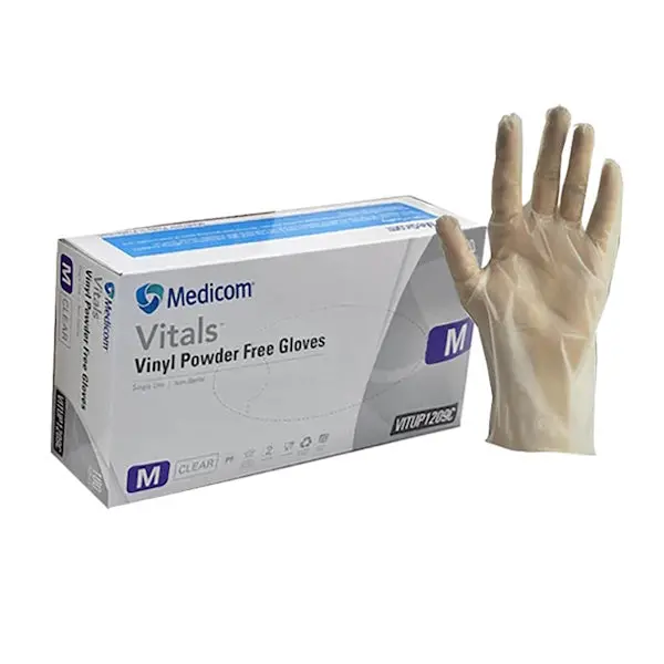 Medicom Vitals Vinyl Disposable Gloves | Clear and Powder Free - Image 7