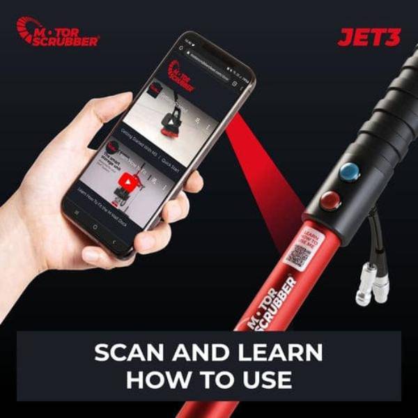 MotorScrubber Jet3 Cordless Long Handle Floor Scrubber - Image 20