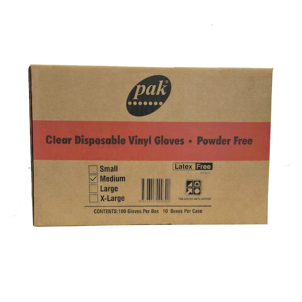 PAK Vinyl Clear Powder Free Gloves - Image 3