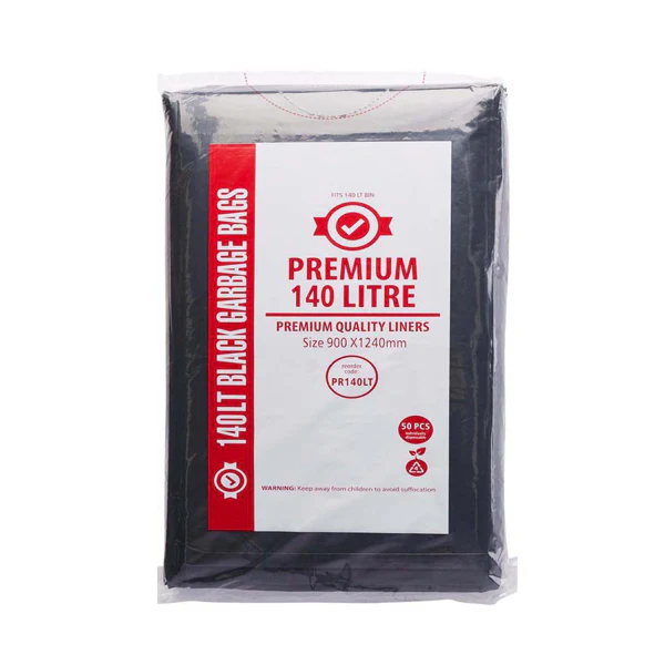 Premium Extra Heavy Duty 140Lt Black Bin Liners | 200 Bags - Image 3