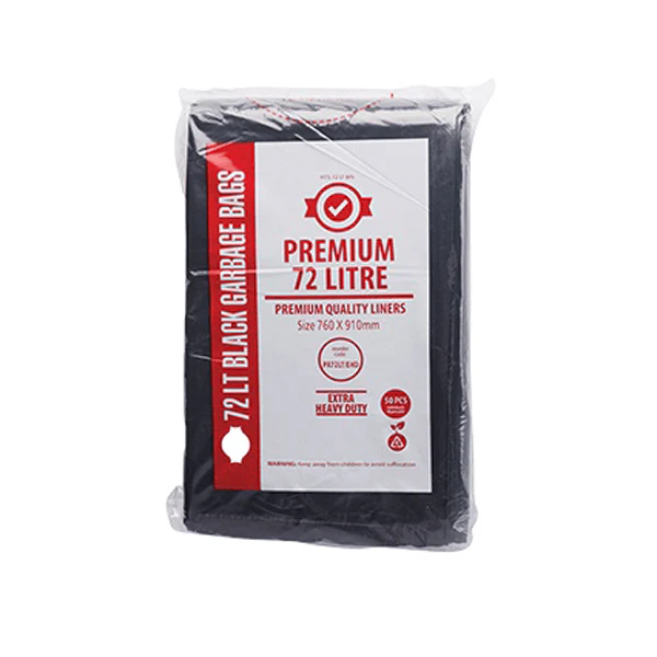 Premium Extra Heavy Duty 72Lt Black Bin Liners | 250 Bags - Image 3