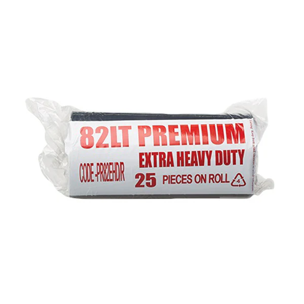 Premium Extra Heavy Duty 82Lt Black Bin Liners Roll | 200 Bags - Image 3