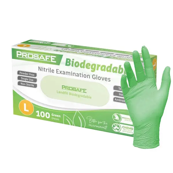 Prosafe Green Nitrile Biodegradable Examination Gloves - Image 5