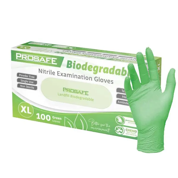 Prosafe Green Nitrile Biodegradable Examination Gloves - Image 7