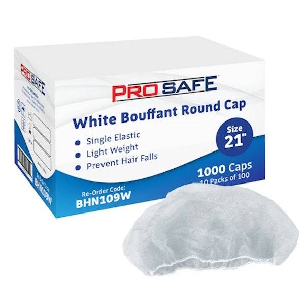 ProSafe Mob Round Cap Hair Net 21 or 24 Inches 1000 Caps - Image 2