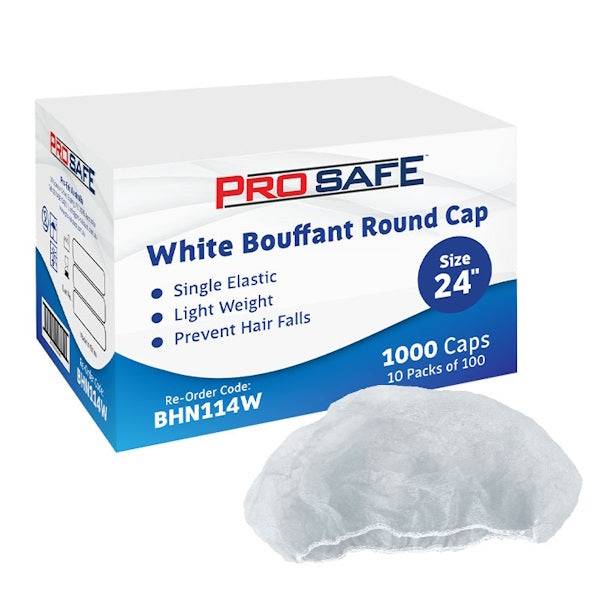 ProSafe Mob Round Cap Hair Net 21 or 24 Inches 1000 Caps - Image 4