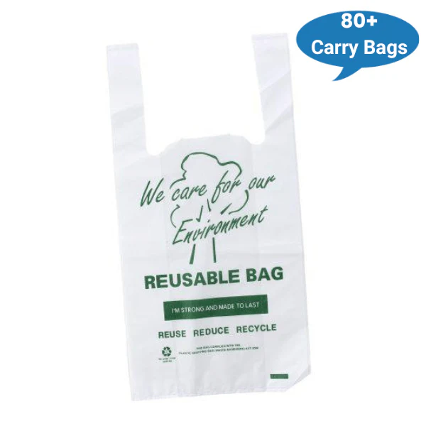 Reusable Printed Plastic Carry Bags 35UM | Singlet - Image 3