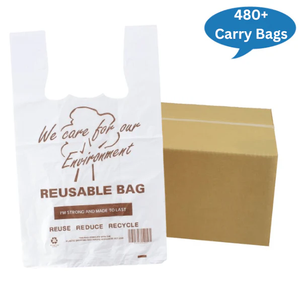 Reusable Printed Plastic Carry Bags 35UM | Singlet - Image 5