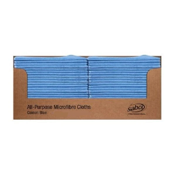 Sabco All Purpose Microfibre Cloth | Blue Red Green Yellow [50 Cloths Box] - Image 3