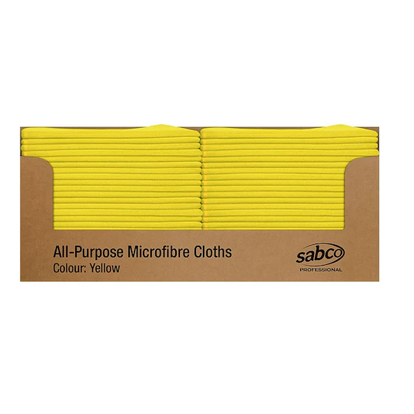 Sabco All Purpose Microfibre Cloth | Blue Red Green Yellow [50 Cloths Box] - Image 4