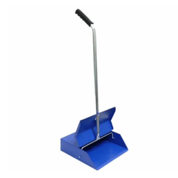 Upright Metal Lobby Dustpan with Broom - Image 3