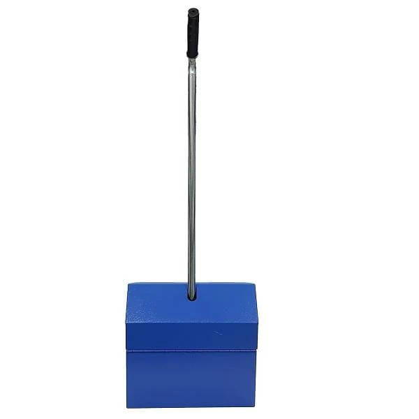 Upright Metal Lobby Dustpan with Broom - Image 4