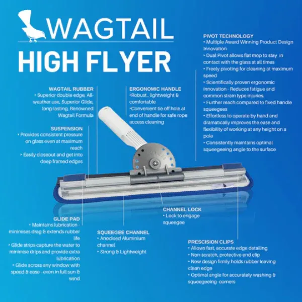Wagtail High Flyer Two in One Squeegee with Washer 7" to 22" - Image 3